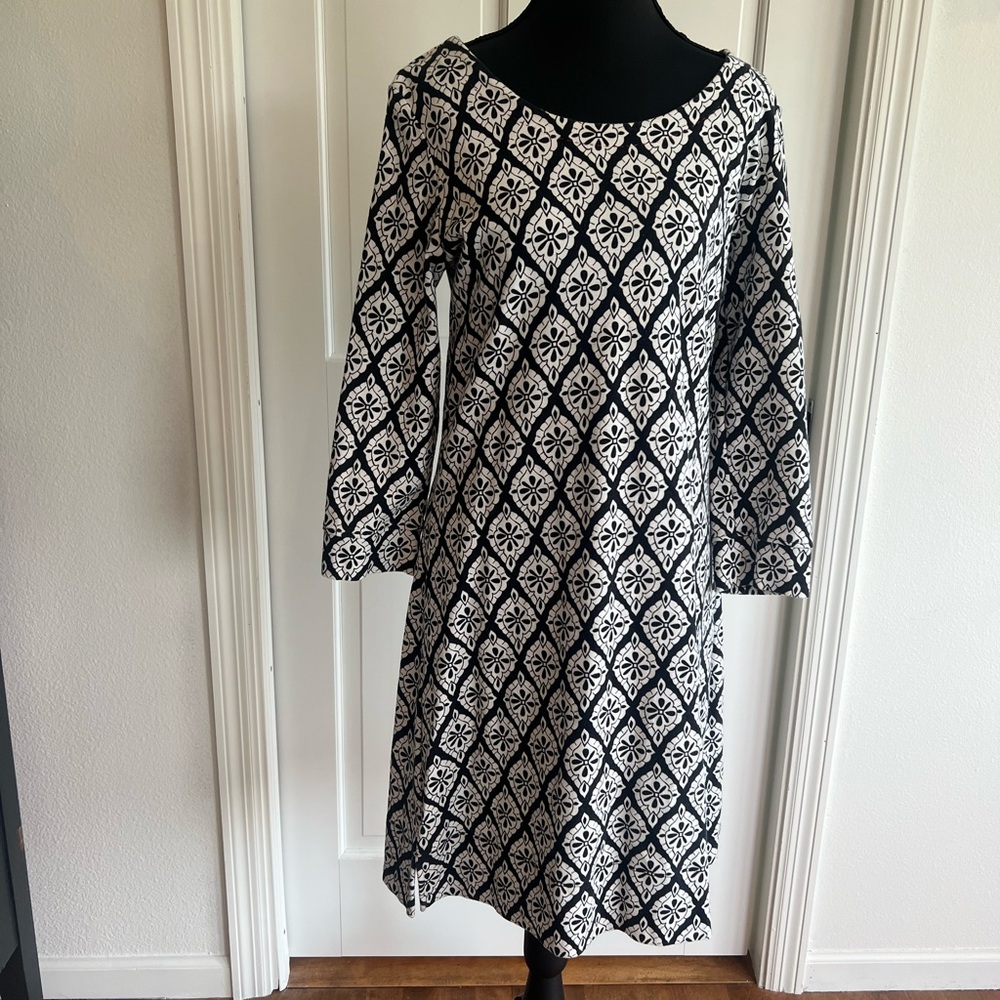 Hatley Black & White Geometric Print Dress – Size M